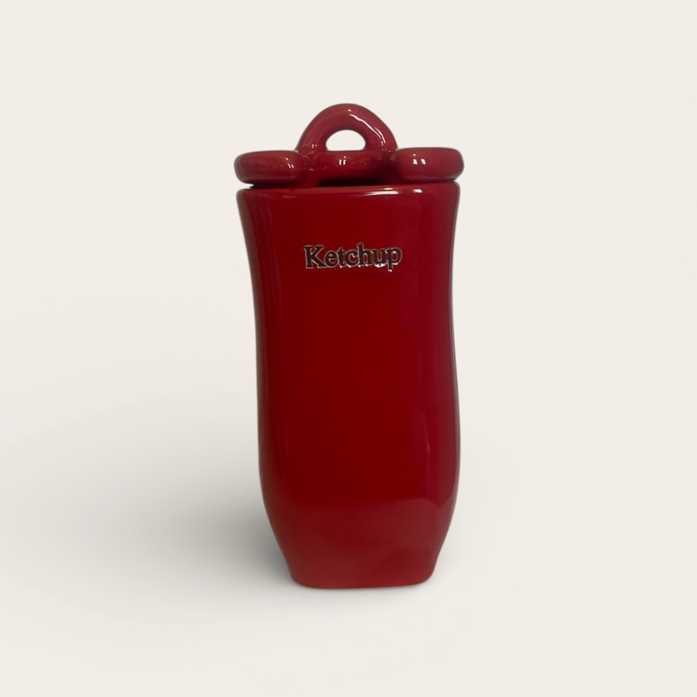Longaberger Pottery Condiment Ketchup Jar
